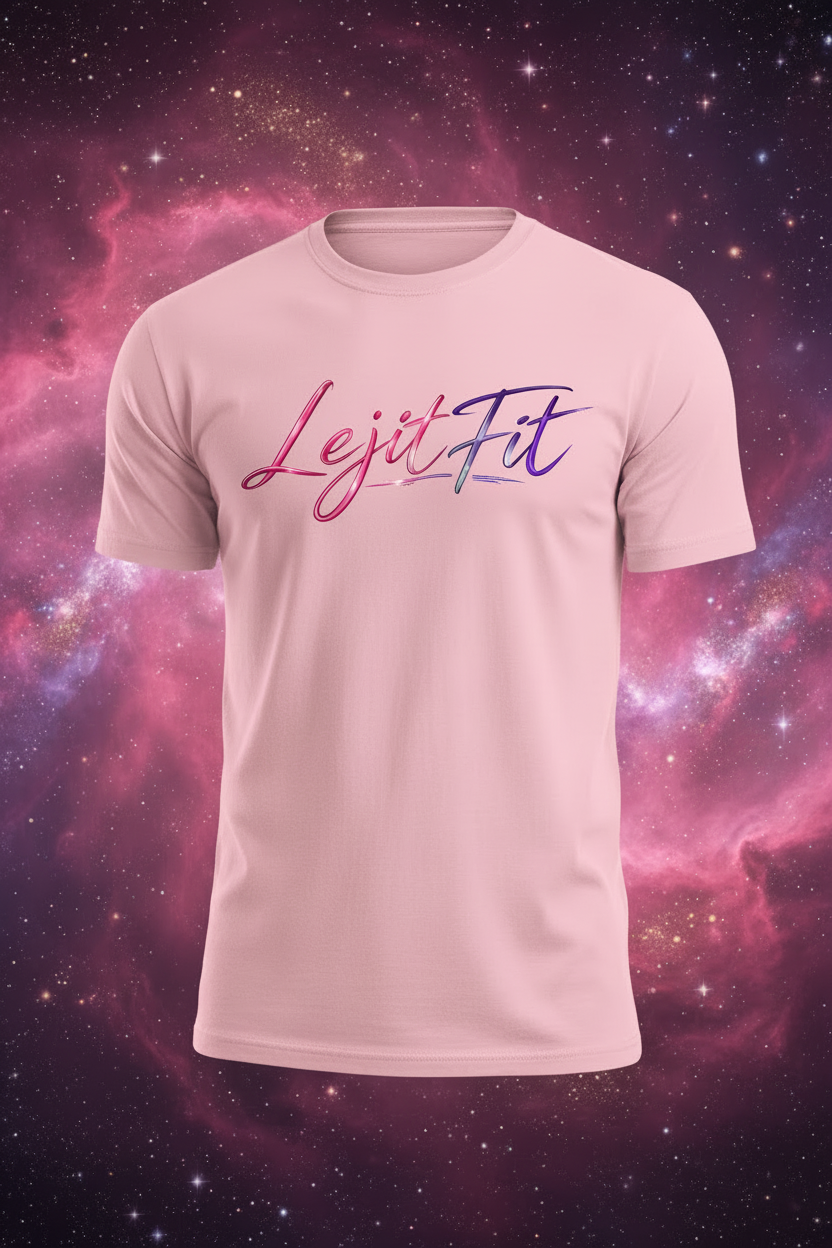 LejitFit Women's Pink Script T-Shirt