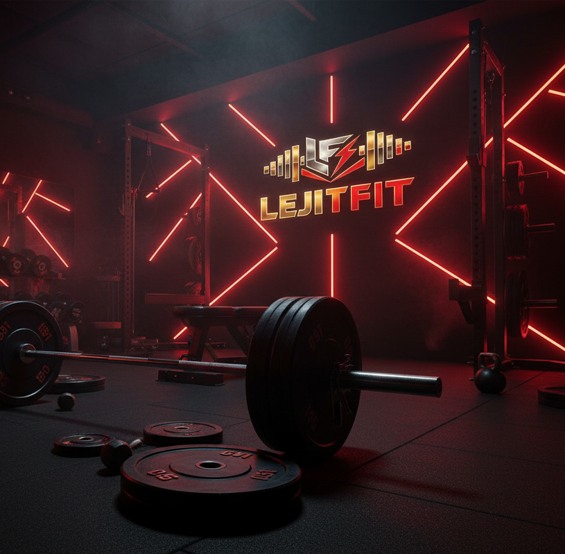 LejitFit Gym Scene with Logo